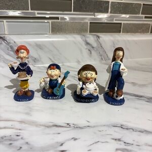 Vintage Tetley Tea figurines Promotional Souvenirs set of 4